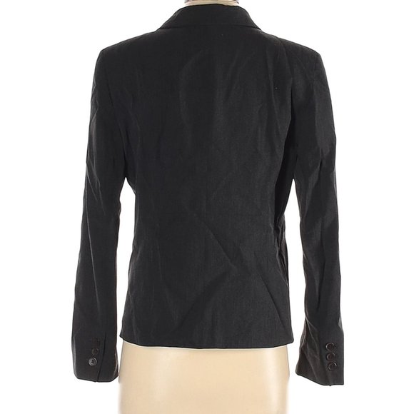 Jones New York Jacket Black Gray 2 Slit Pocket Sz 6P #562 - Picture 2 of 2